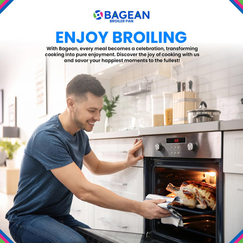 Bagean universal-fit broiler pan compatible with Frigidaire 5304494997.