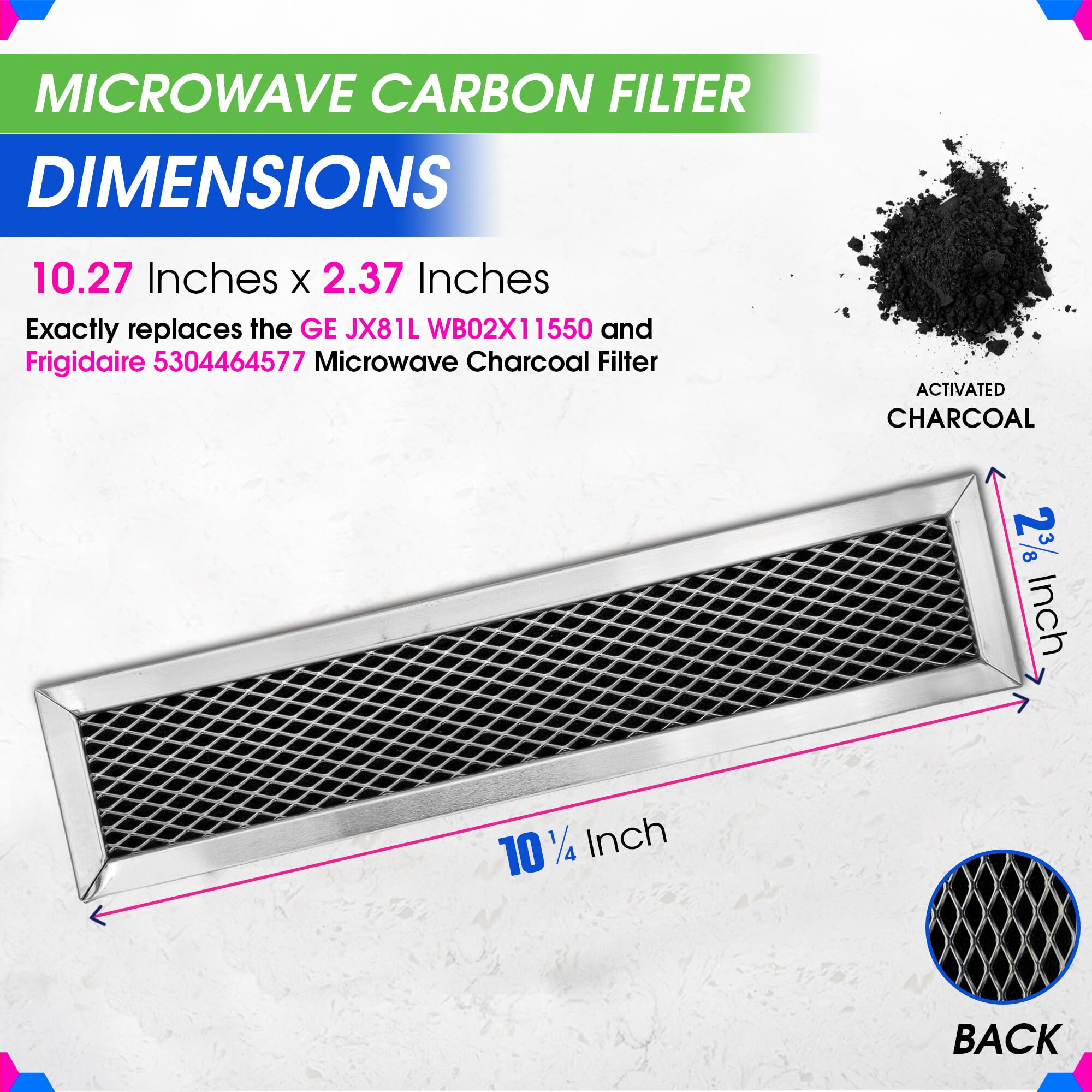 Bagean Frigidaire 5304464577 charcoal filter, installation view, strong filtration for cooking odors.