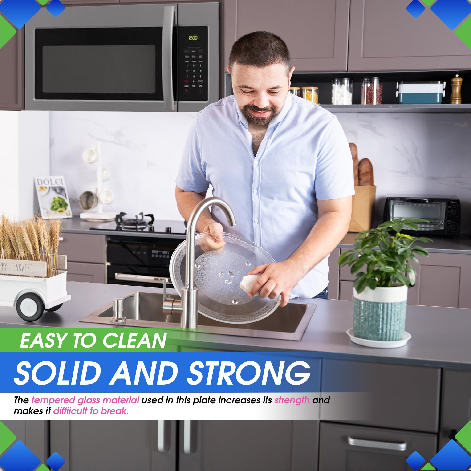 Bagean heat resistant glass microwave plate in use for durable performance