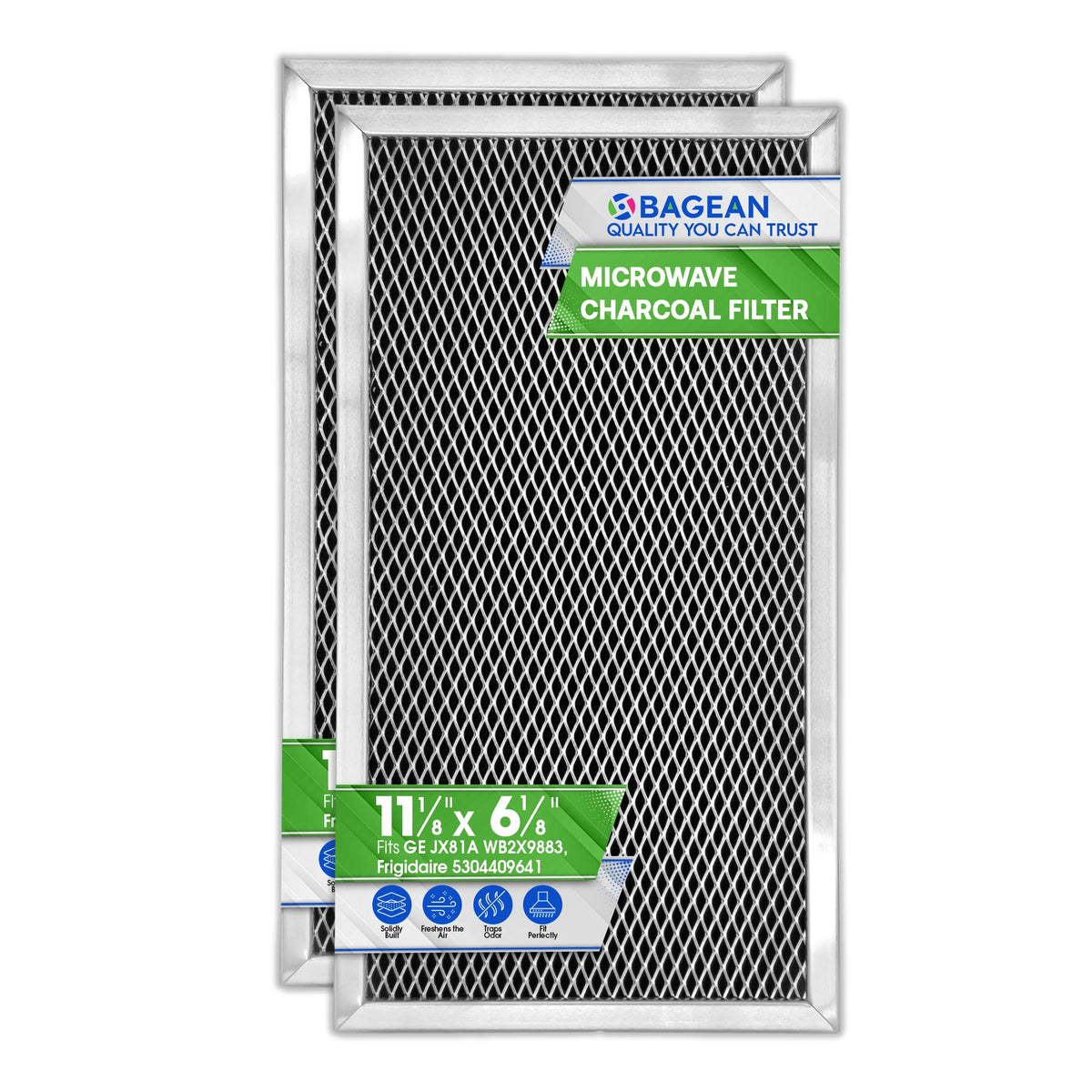 Bagean microwave charcoal filter 11-2x6 front view improves kitchen air