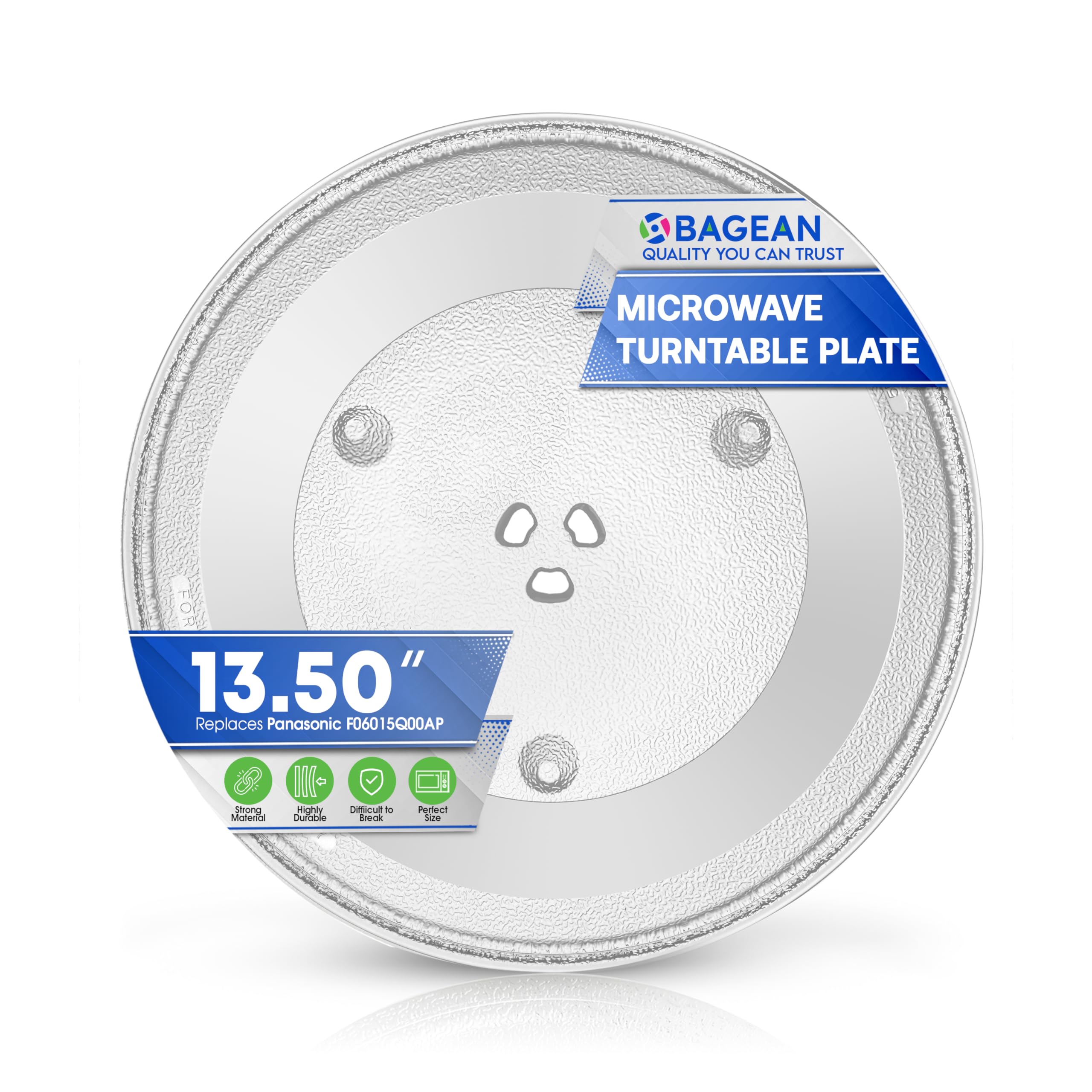 Bagean 13.5-inch microwave plate fits Panasonic models for even heating