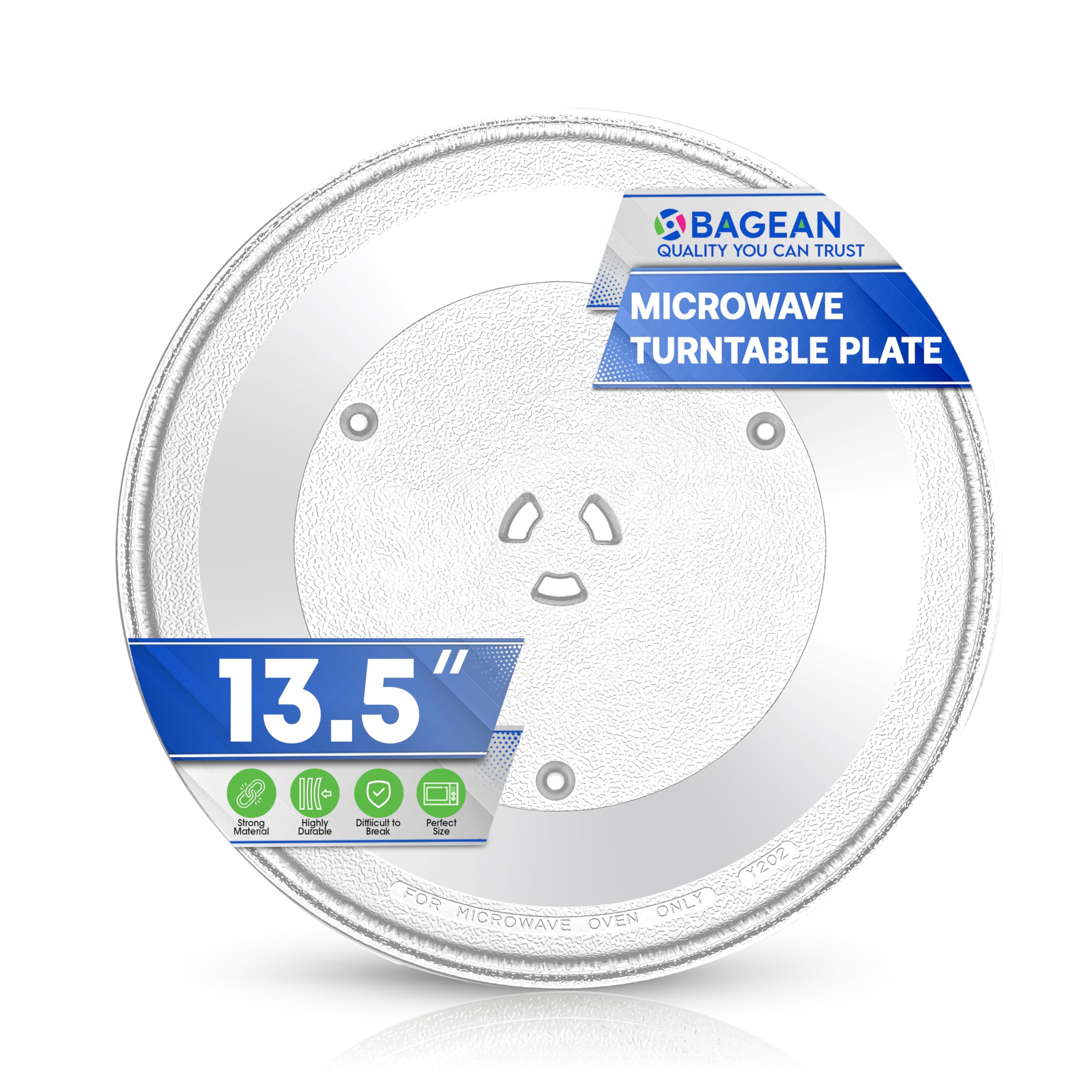 Bagean 13.5 inch microwave plate on turntable for even heating