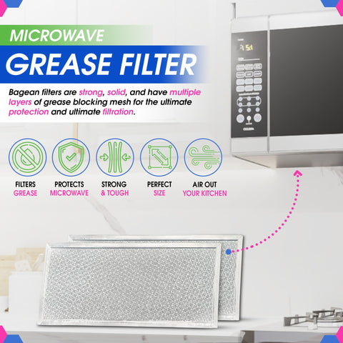 Bagean W10208631A replacement-fit filter ensures easy installation in compatible microwaves