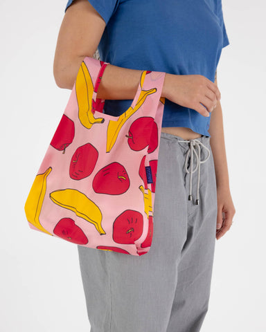 BAGGU lightweight tote trio folded for compact storage and travel