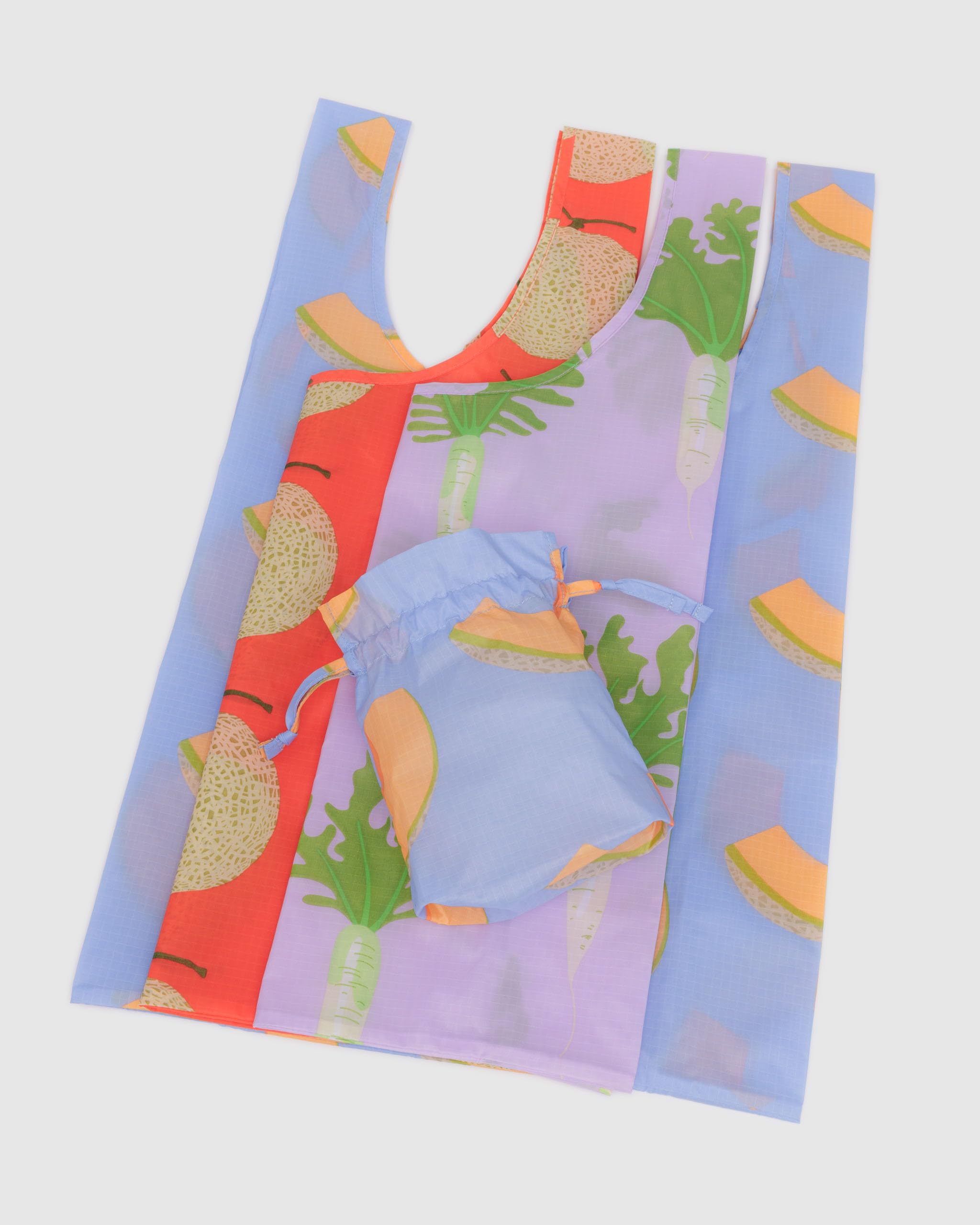 Baggu 3-pack in Japanese Produce print, ideal for gifting and errands