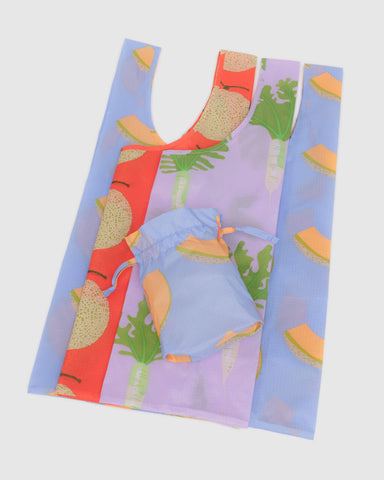 Baggu 3-pack in Japanese Produce print, ideal for gifting and errands