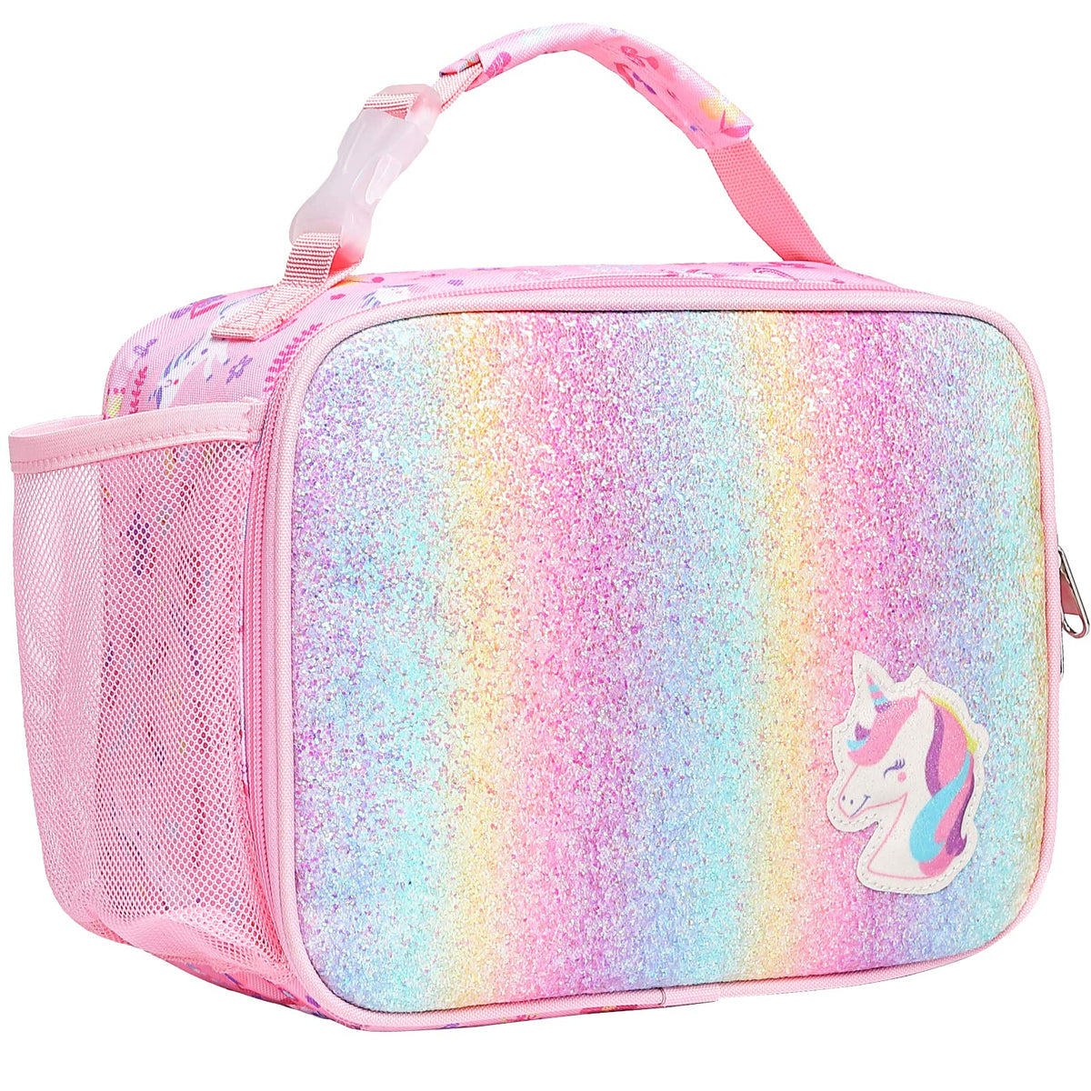 Bagseri lunch bag for girls with a front pocket keeps snacks organized at school.