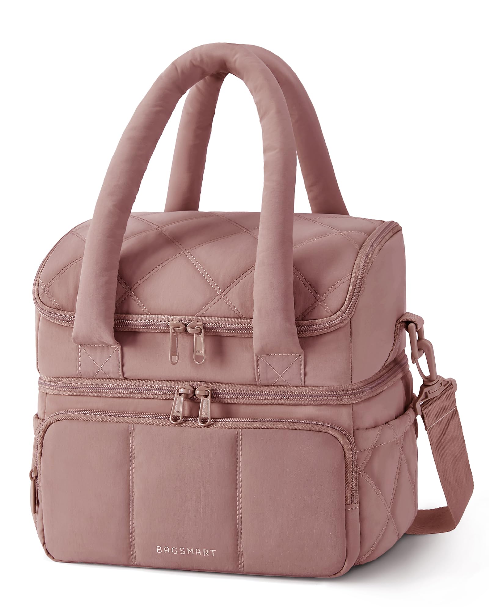 BAGSMART lunch bag for women top deck compartment keeps snacks organized on the go