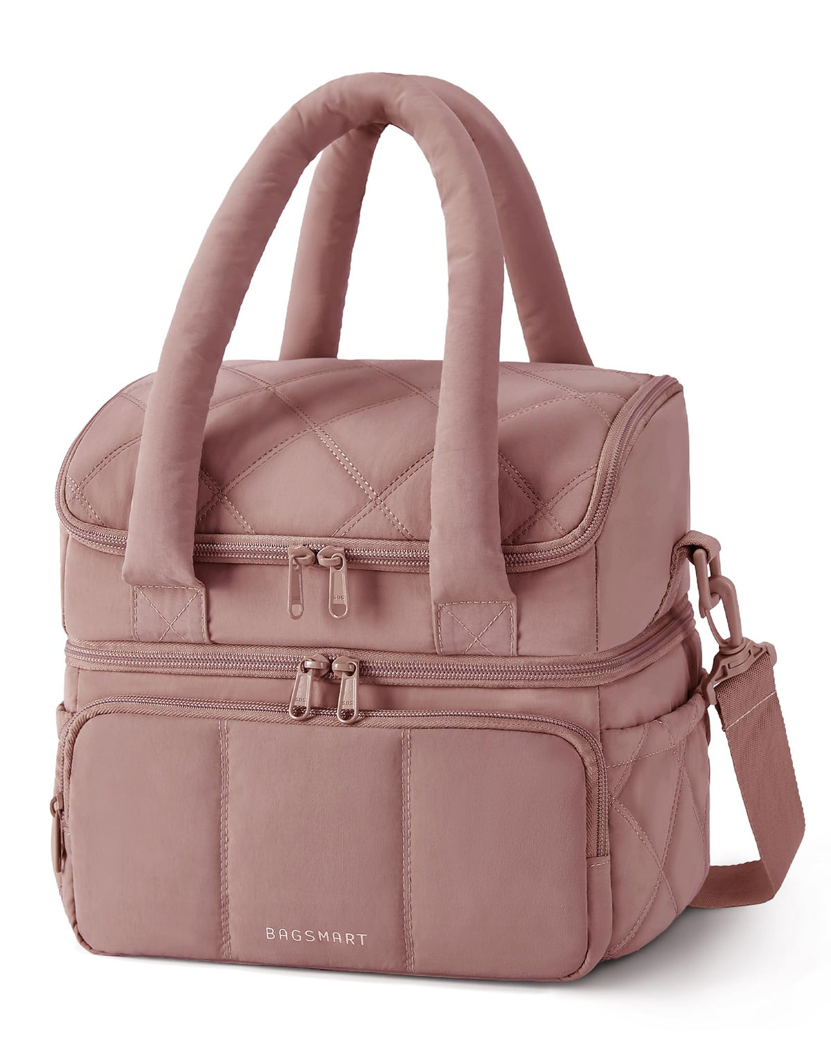 BAGSMART lunch bag for women top deck compartment keeps snacks organized on the go