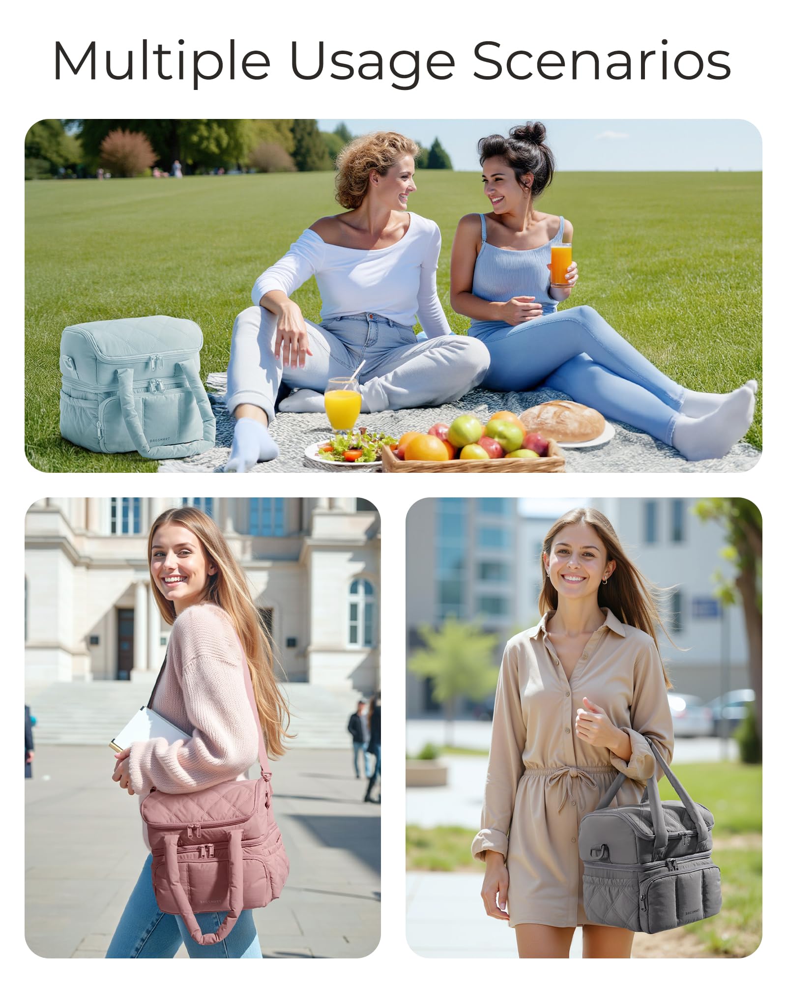 BAGSMART side pockets and water bottle holder for organized travel.