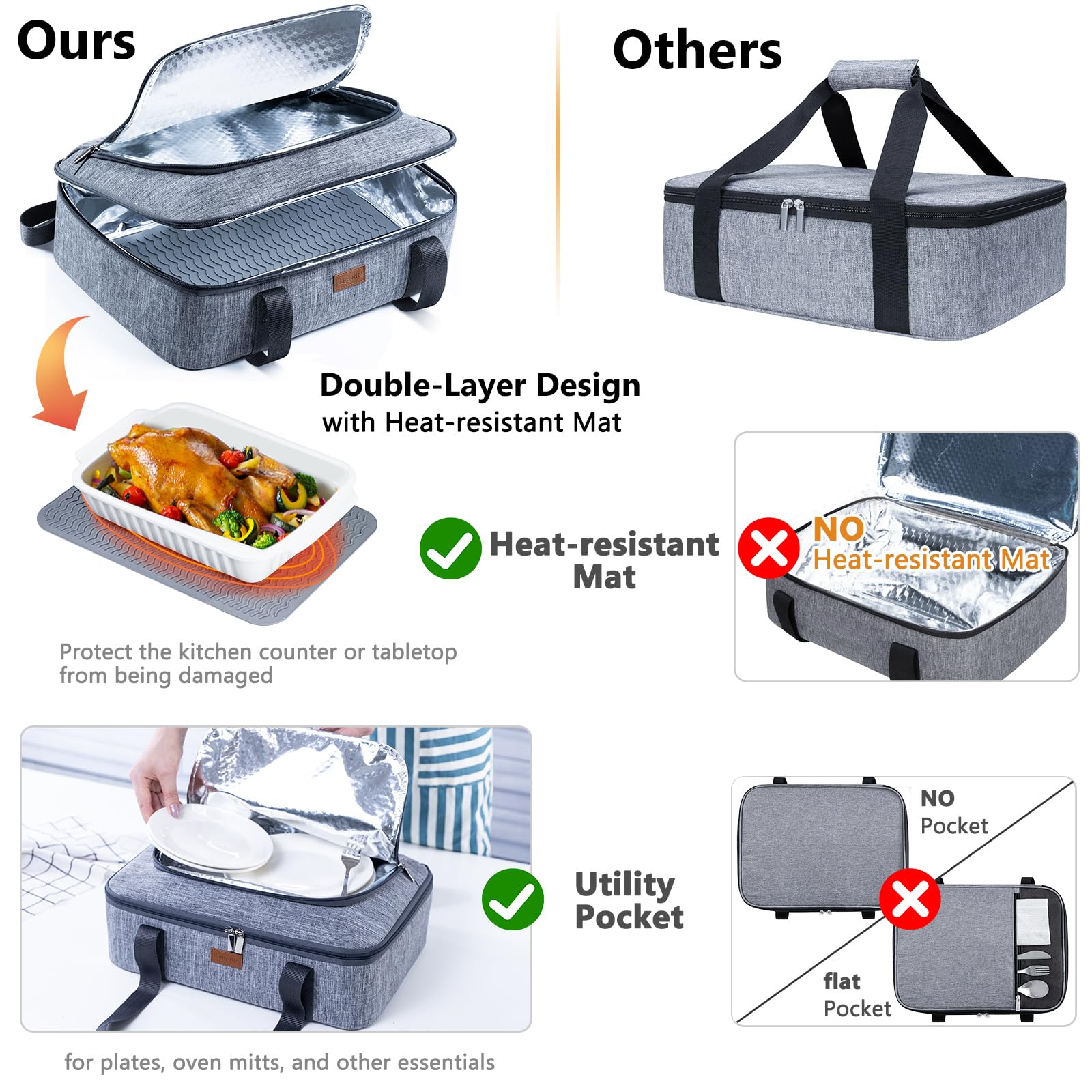 BAGSPRITE fits 9x13 casserole dishes for versatile serving