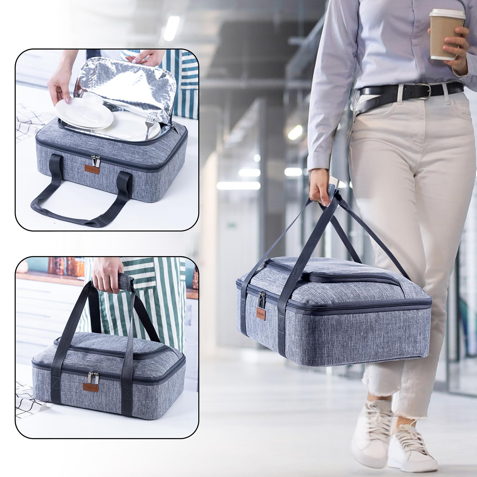 BAGSPRITE insulated compartments support hot or cold transport
