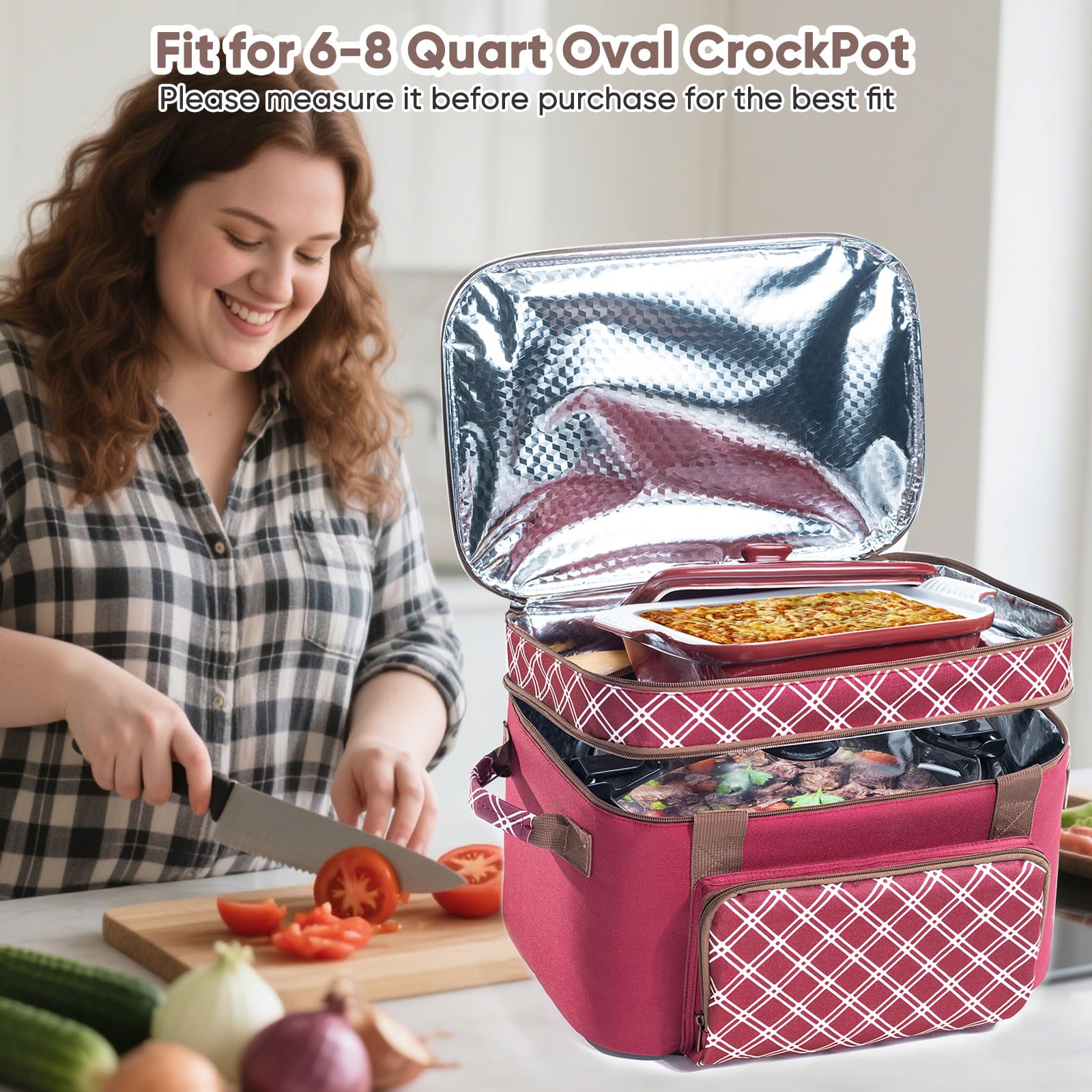 BAGSPRITE compatible with Crock-Pot and Hamilton Beach 6-8 qt.