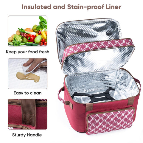 BAGSPRITE dual top and side handles for easy carrying.