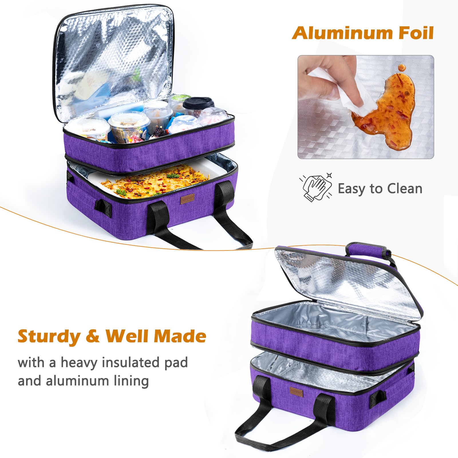 BAGSPRITE fits 9x13 baking dishes for home gatherings and picnics.