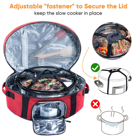 BAGSPRITE interior top pocket and back pocket store utensils and cookbooks