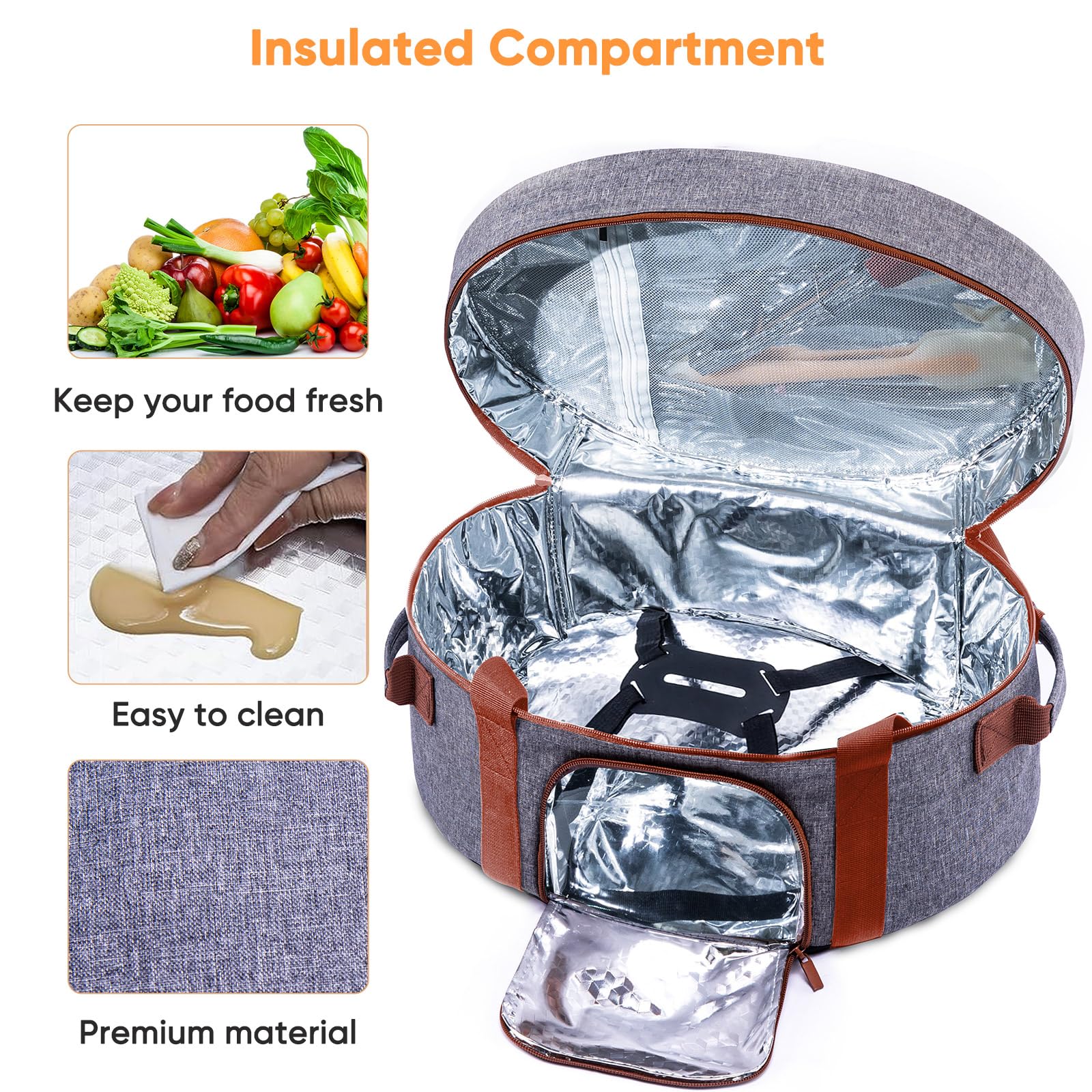 BAGSPRITE bag shows an inner top pocket for utensils and small items