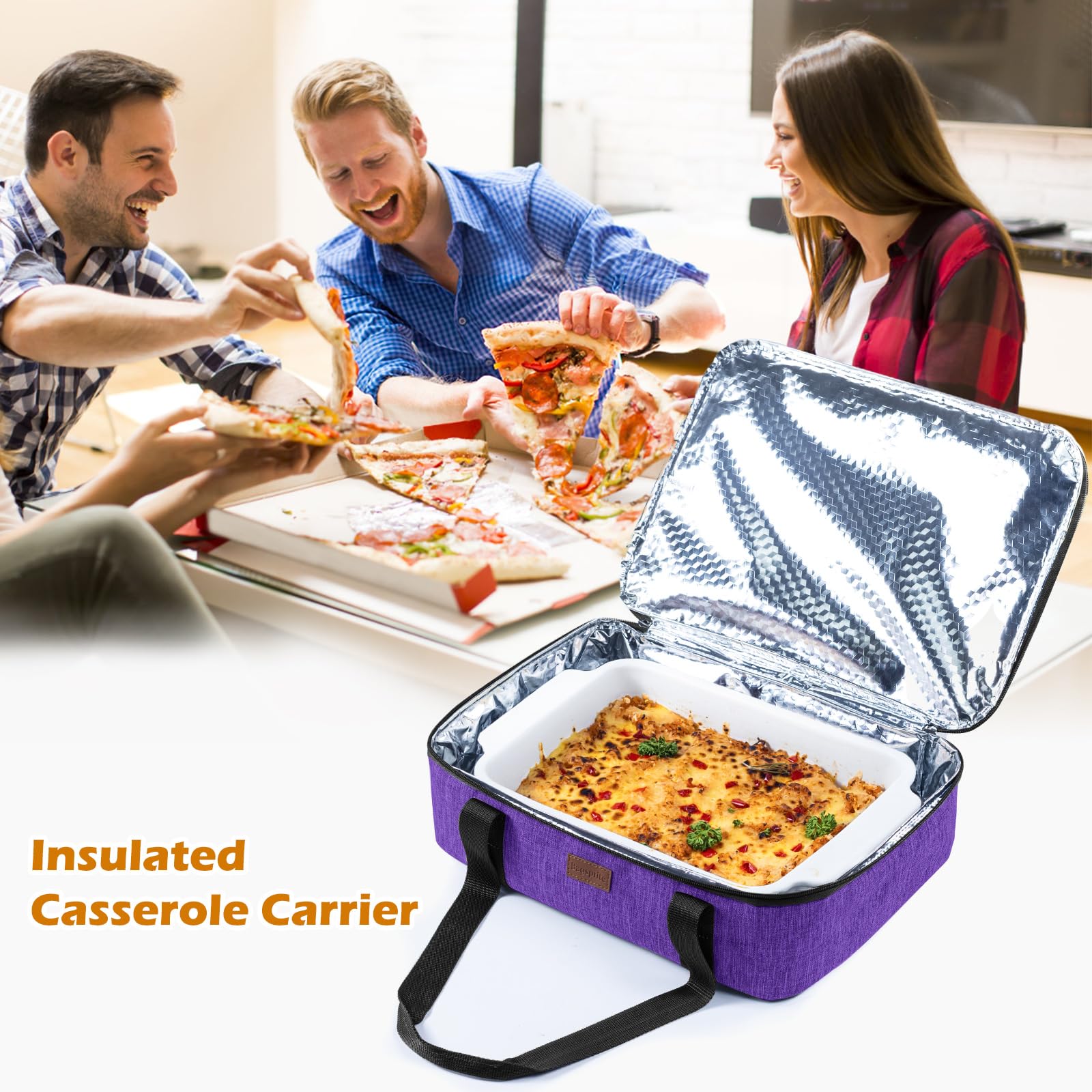 BAGSPRITE insulated carrier supports hot meals and chilled desserts.
