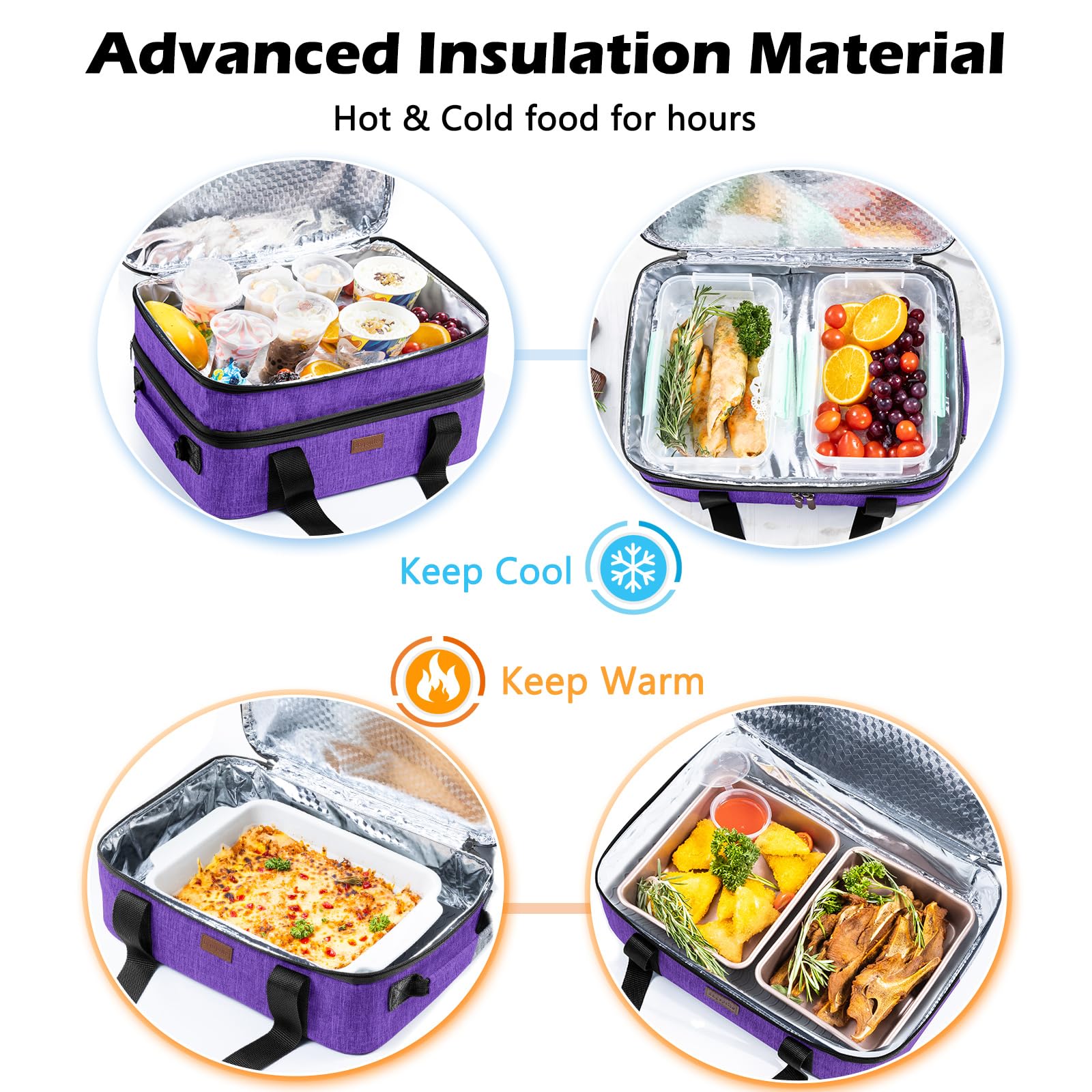 BAGSPRITE insulated casserole carrier preserves heat for hours at potlucks.
