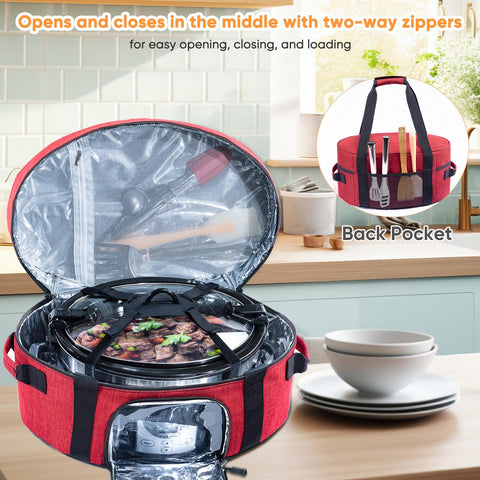 BAGSPRITE insulated lining keeps hot meals warm during travel