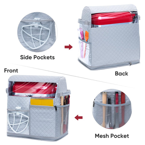 BAGSPRITE multiple pockets store attachments and accessories for the mixer.