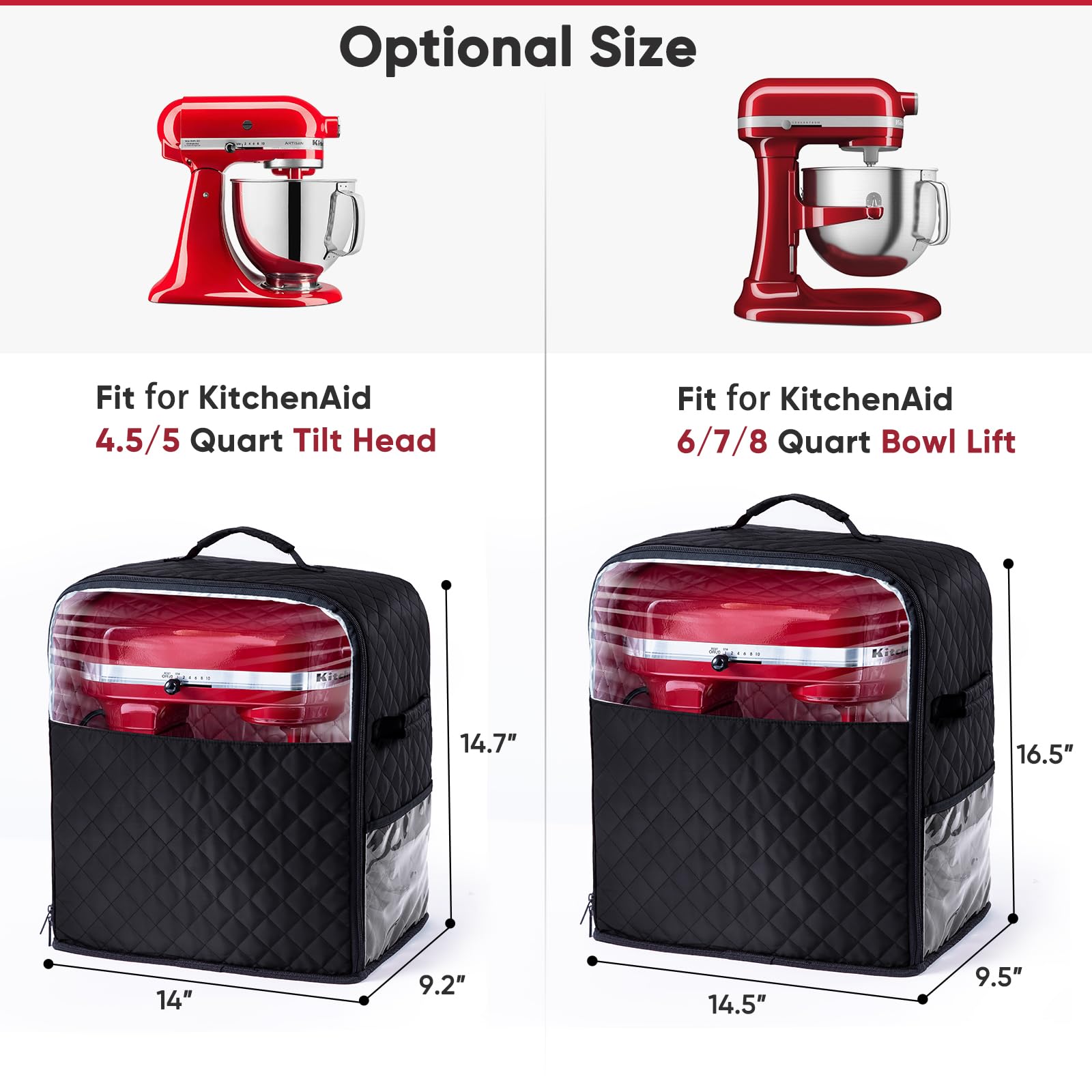 BAGSPRITE mixer storage bag with pockets keeps accessories organized.