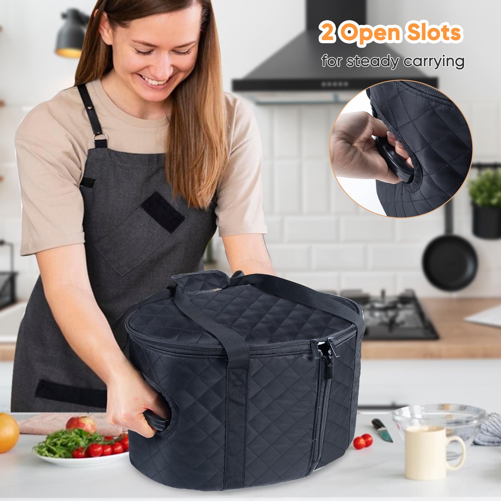 BAGSPRITE insulated nylon carrier keeps meals secure and warm