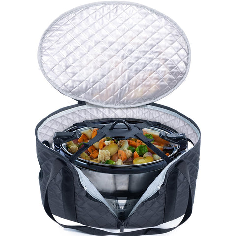 BAGSPRITE slow cooker case main view with insulated padding keeps food warm during transport