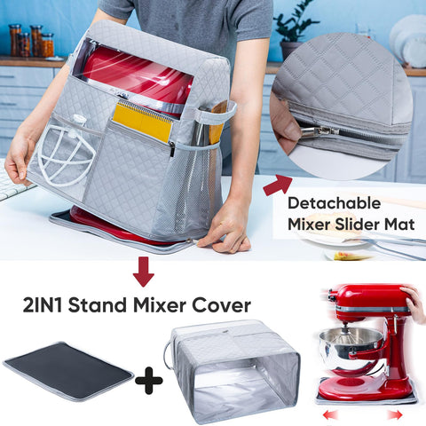 BAGSPRITE stand mixer cover bottom slider enables easy movement of a heavy mixer.
