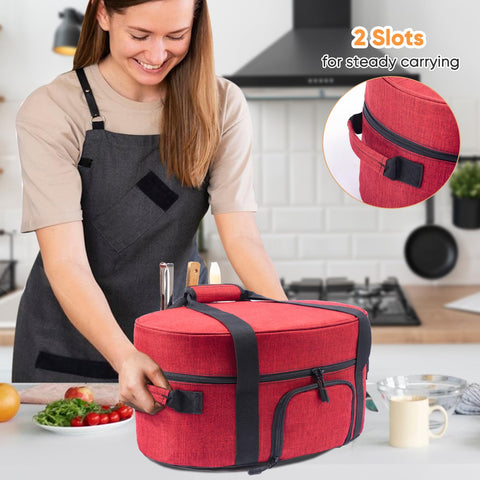 BAGSPRITE two-way zippers and dual handles ease loading and transport