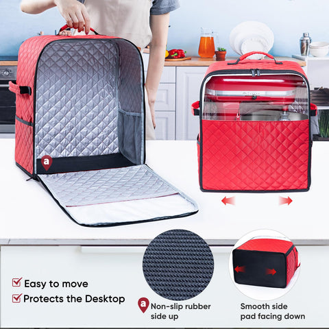 BAGSPRITE water-resistant quilted nylon, easy to wipe clean