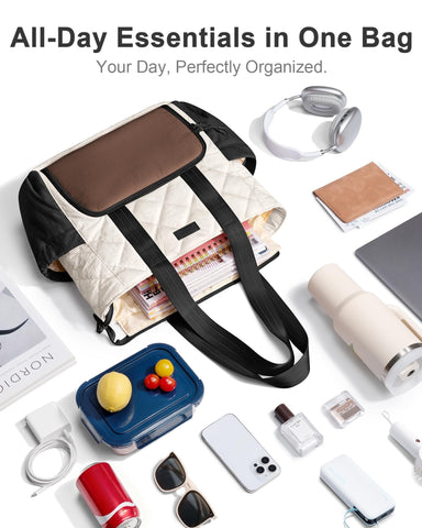 Bagstellar Puffer Lunch Tote adjustable strap for comfort