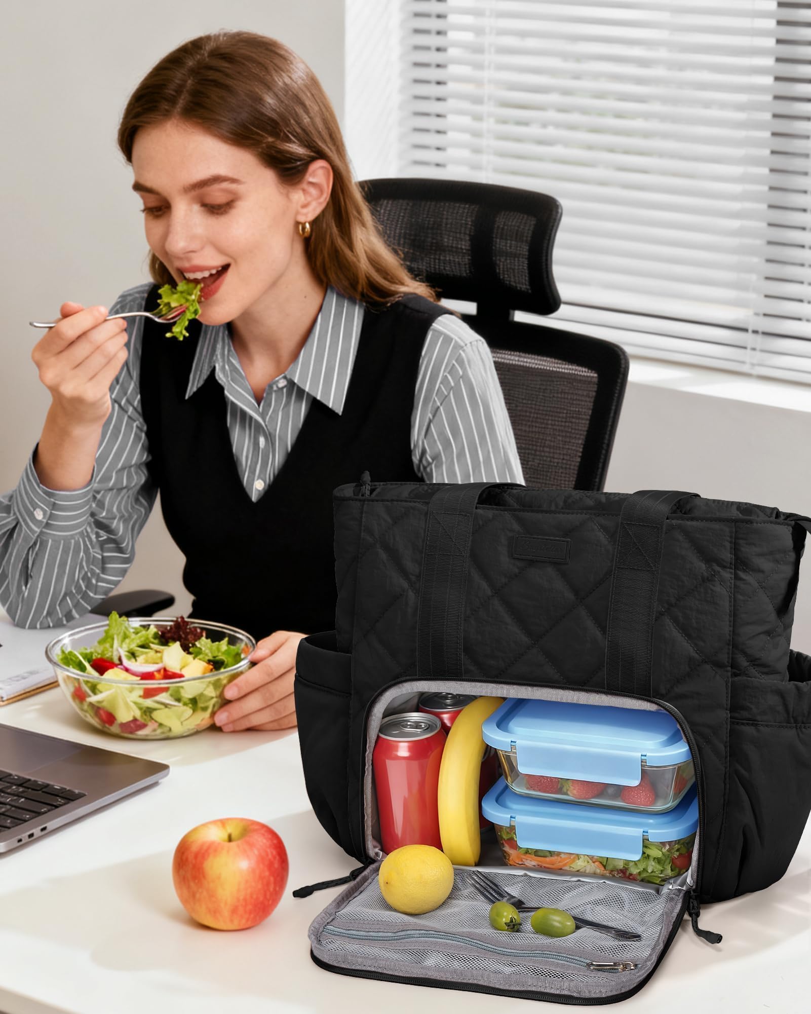 Bagstellar Puffer Lunch Tote versatile daily use for work, school, or travel.
