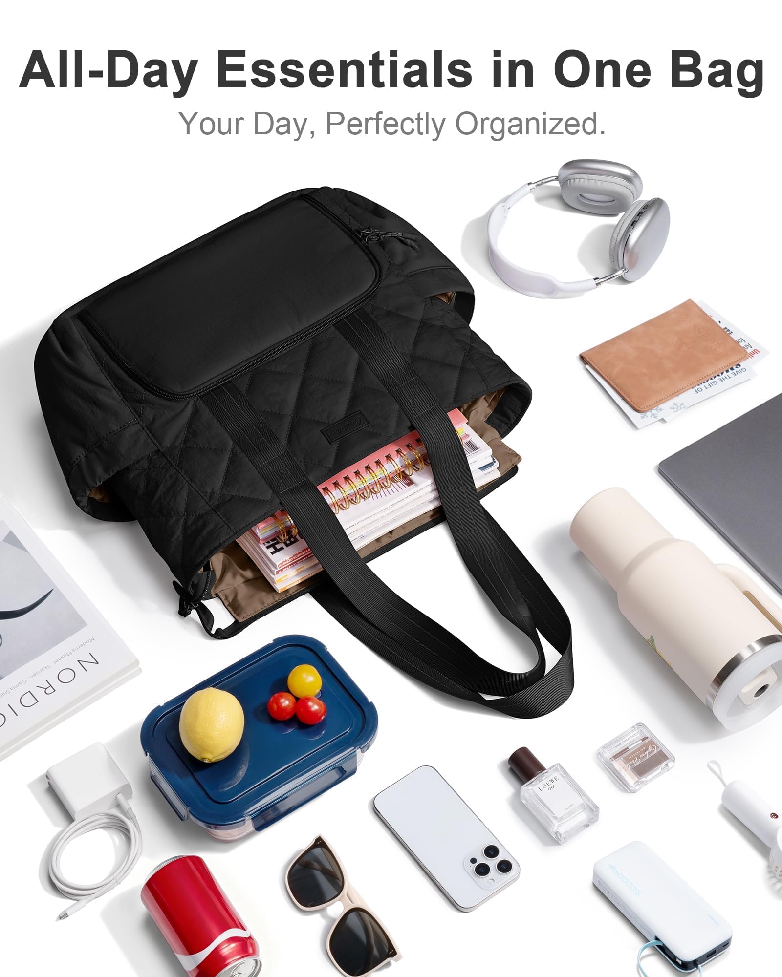 Bagstellar Puffer Lunch Tote lightweight design eases daily commuting.