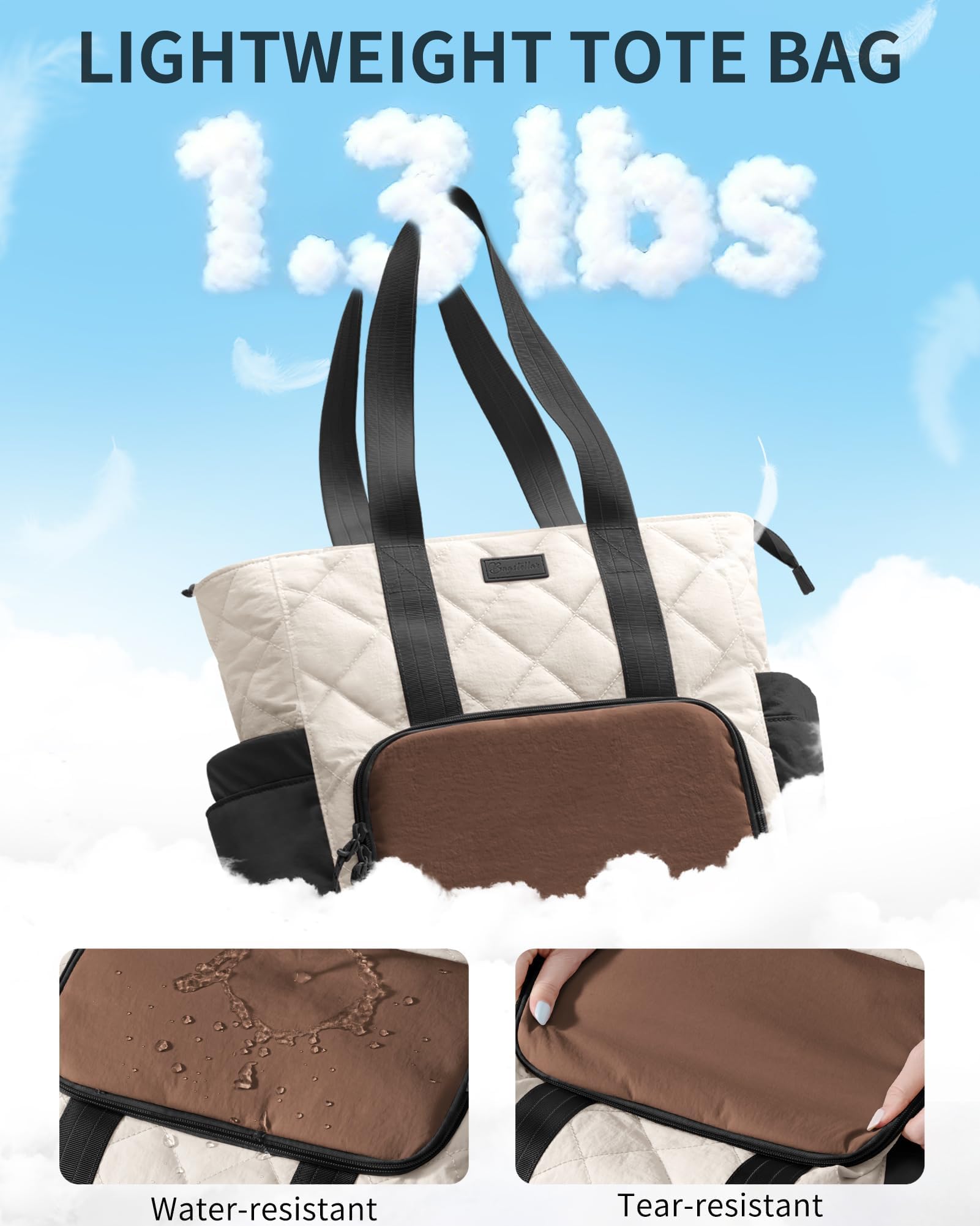 Bagstellar Puffer Lunch Tote waterproof finish protects contents