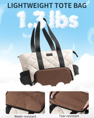 Bagstellar Puffer Lunch Tote waterproof finish protects contents