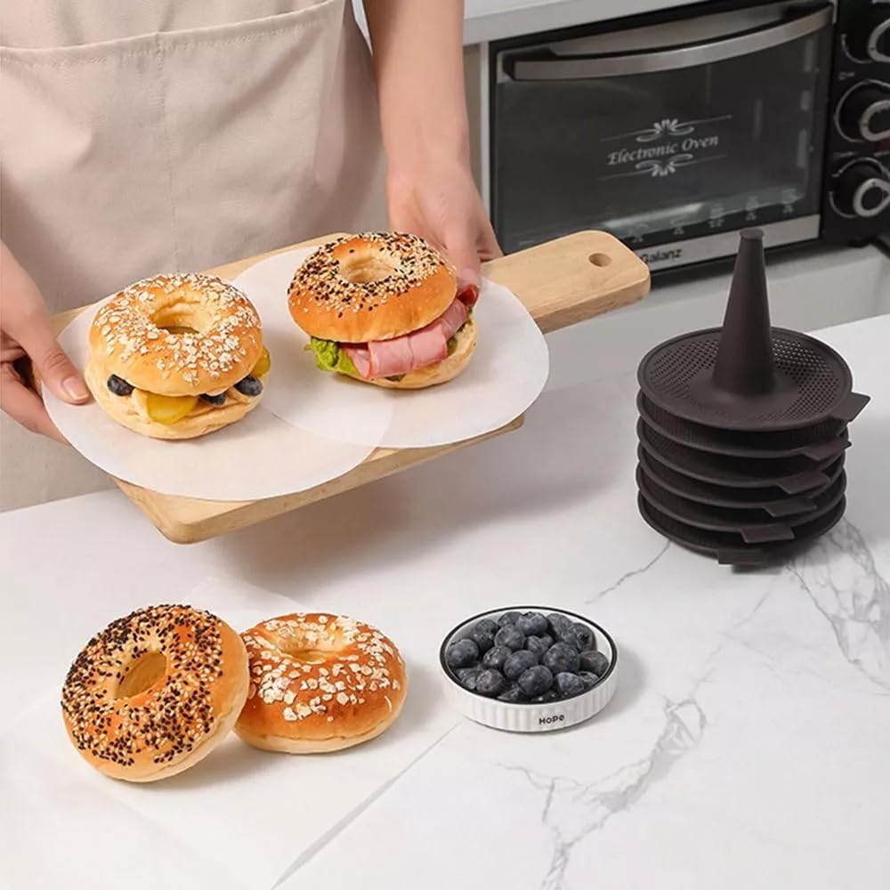 BAILEBEI donut mold stacked for compact storage