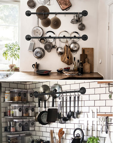 Bailoo multipurpose hanging rack used for kitchen storage.