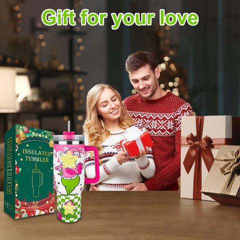 BAISHIDA Christmas Grinchi tumbler on the go suits cars and sports.