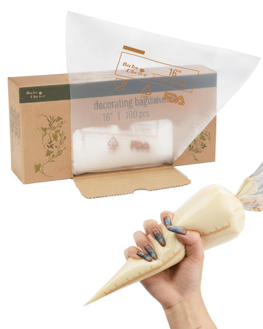 Bake Choice 16-inch large piping bags for precise frosting on cakes and cookies
