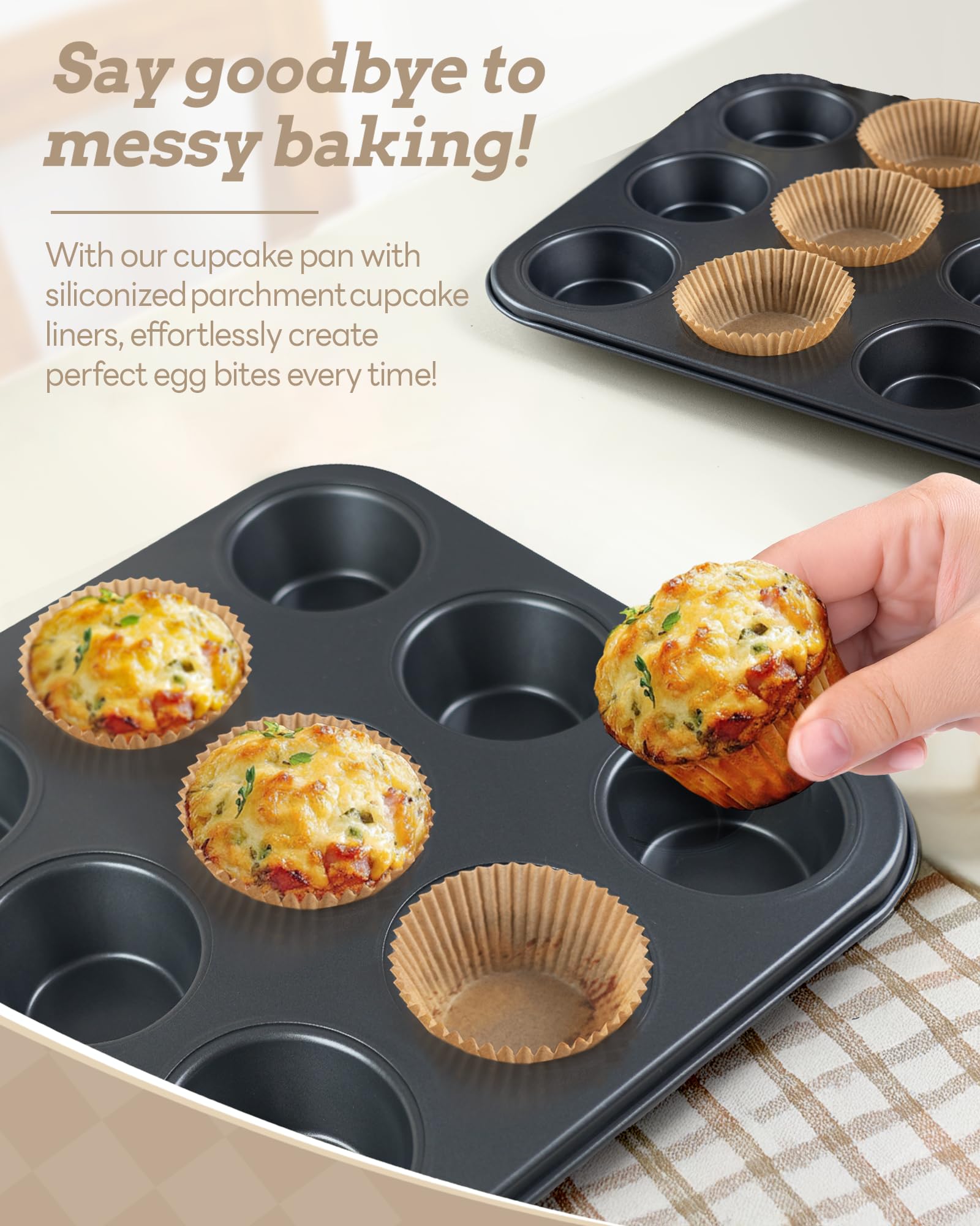 Bake Choice carbon steel pan highlights durability and even heat