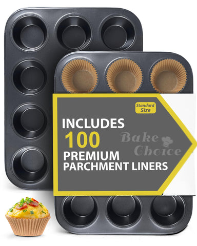 Bake Choice muffin pan 12 cups for even, reliable baking