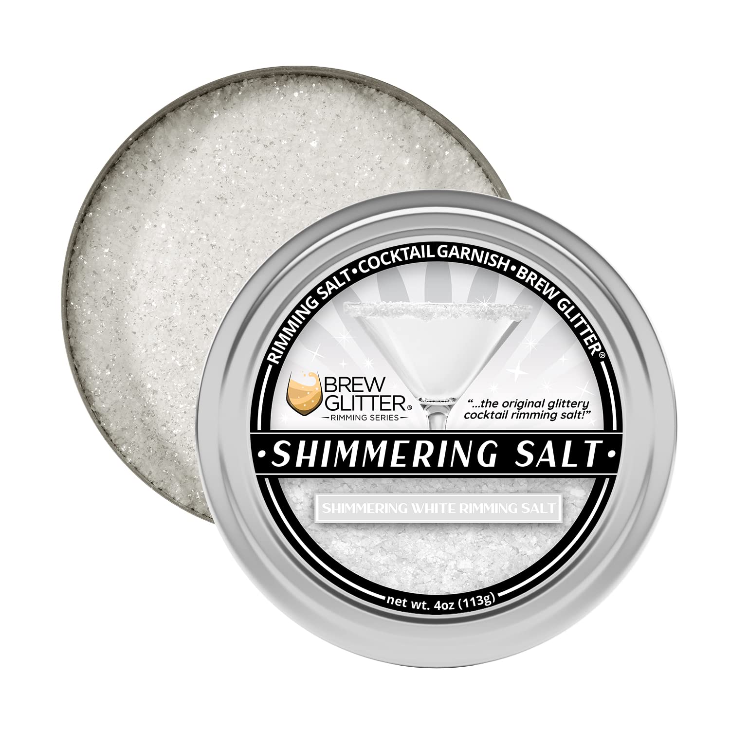 Bakell Brew Glitter packaging tin designed for easy access during prep.