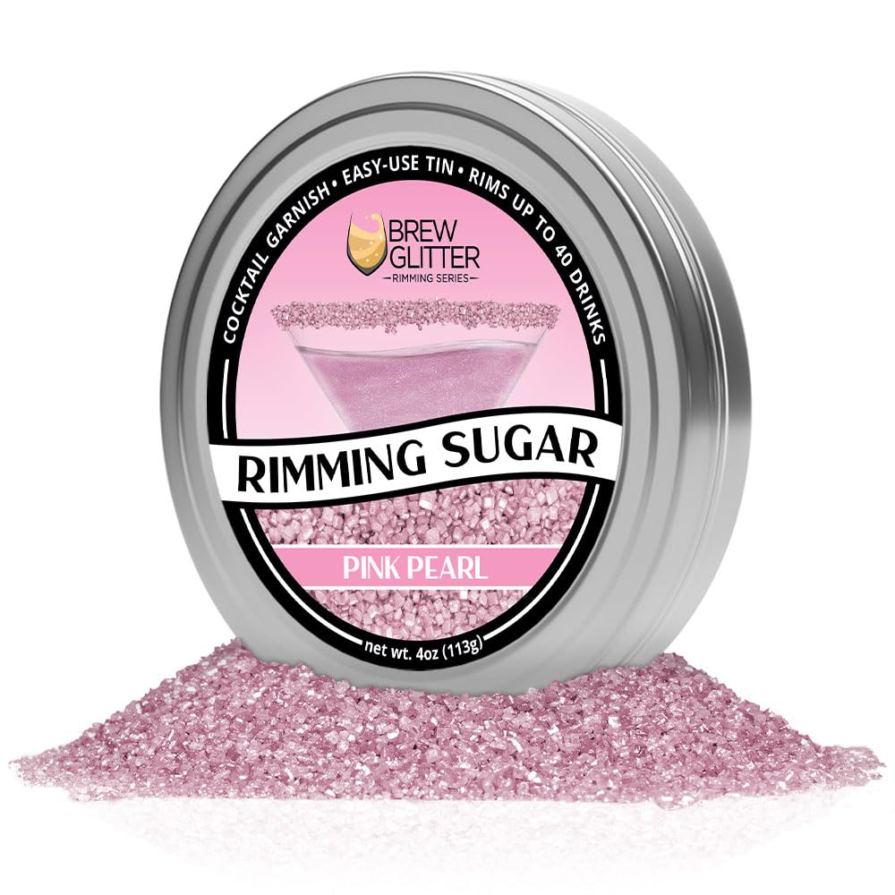 Bakell pink rimming sugar elevates party beverage presentation for celebrations