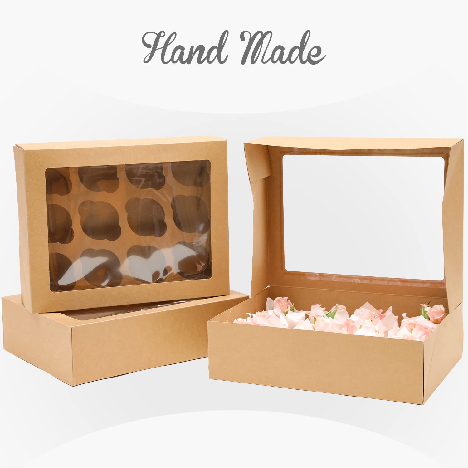 Bakepacker 12-cupcake boxes sized 13x10x3.5 inches for transport