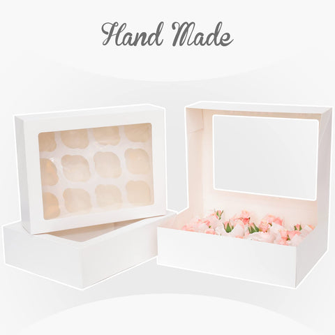 Bakepacker 12-cupcake carrier 6-pack, sturdy kraft box for events.