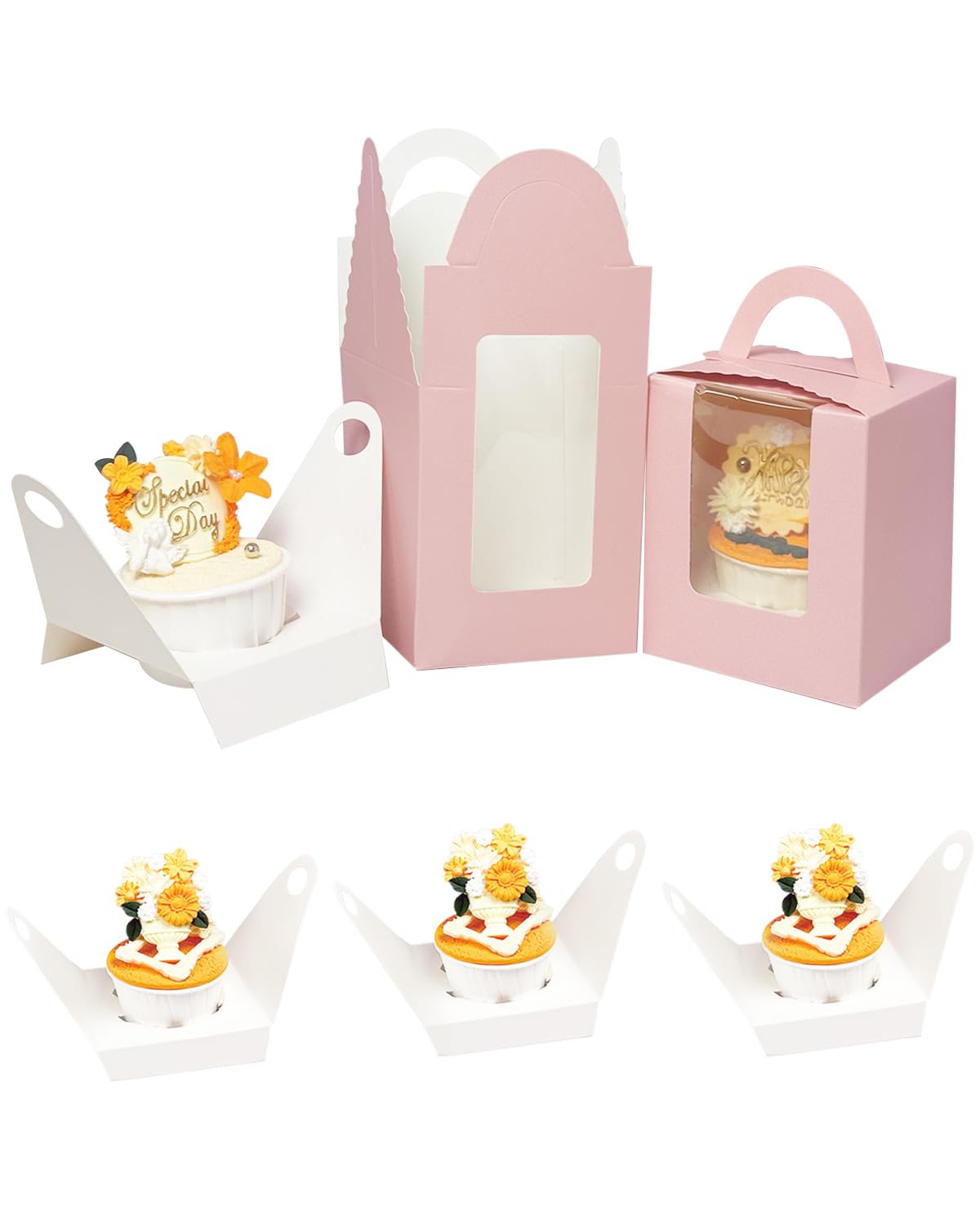 Bakepacker cupcake box with insert keeps 25 cupcakes organized