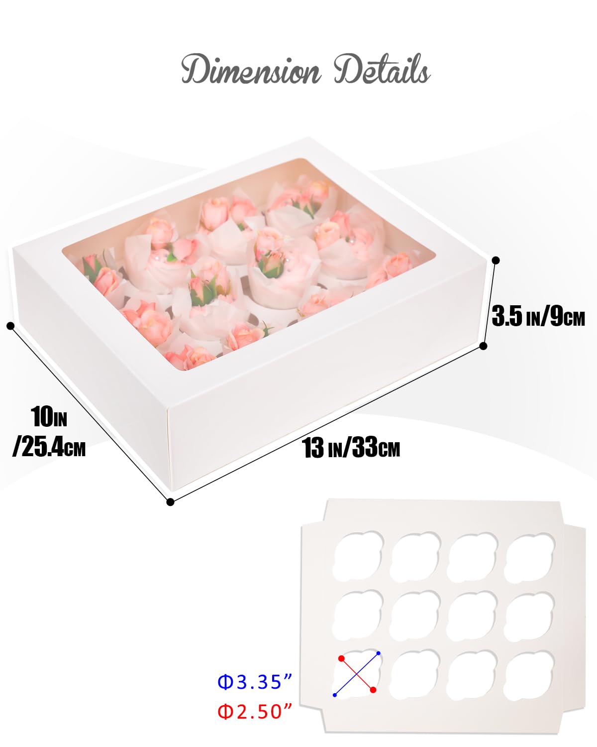 Bakepacker easy-assembly cupcake box, saves time during setup.