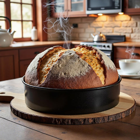 BakerChef easy-release bakeware helps quick cake removal.