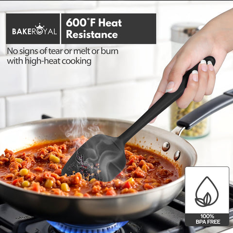 BakeRoyal jar spatula reaches into jars to extract contents.